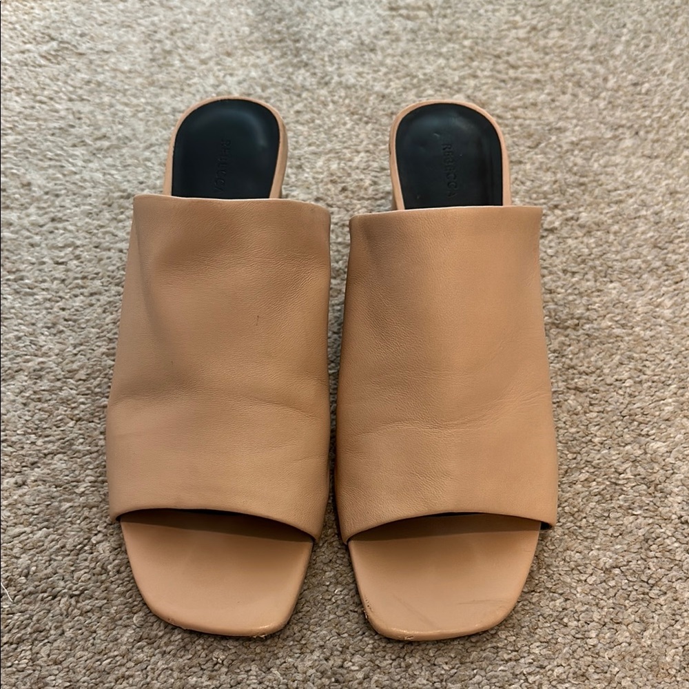 Rebecca Minkoff Women's Tan Slide Sandals
